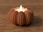 Ribbed Pumpkin Tealight Holder