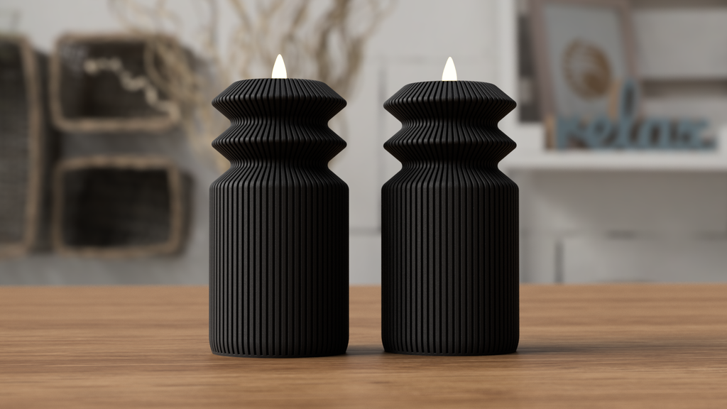 Tall Ribbed Tealight Holder