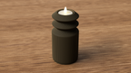 Tall Ribbed Tealight Holder