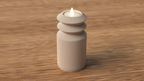 Tall Ribbed Tealight Holder