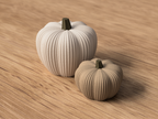 Modern Ribbed Pumpkin Decor Set