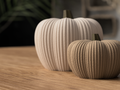 Modern Ribbed Pumpkin Decor Set