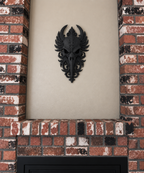 Gothic Raven Skull Wall Decor