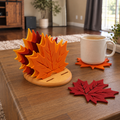 Fall Maple Leaf Coaster Set