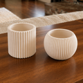 Ribbed Planter Set