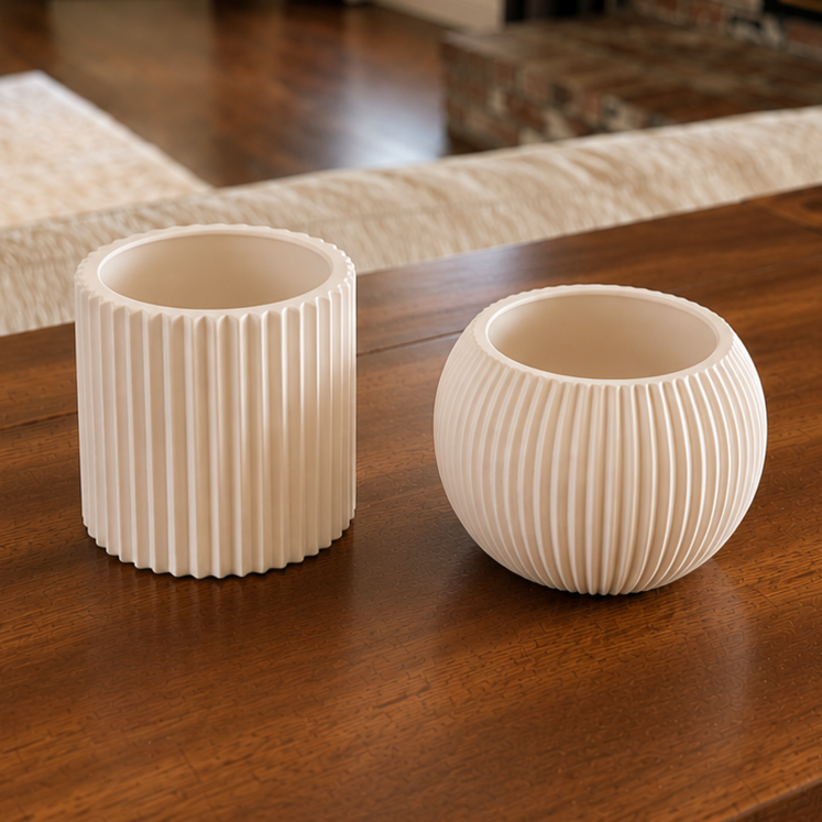 Ribbed Planter Set