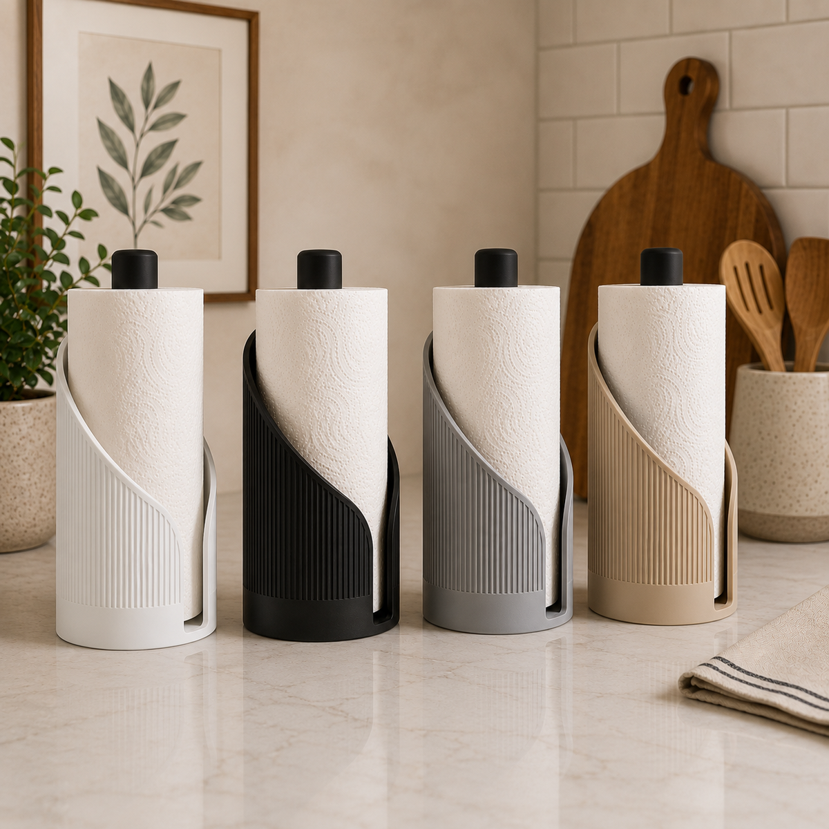 Ribbed Paper Towel Holder