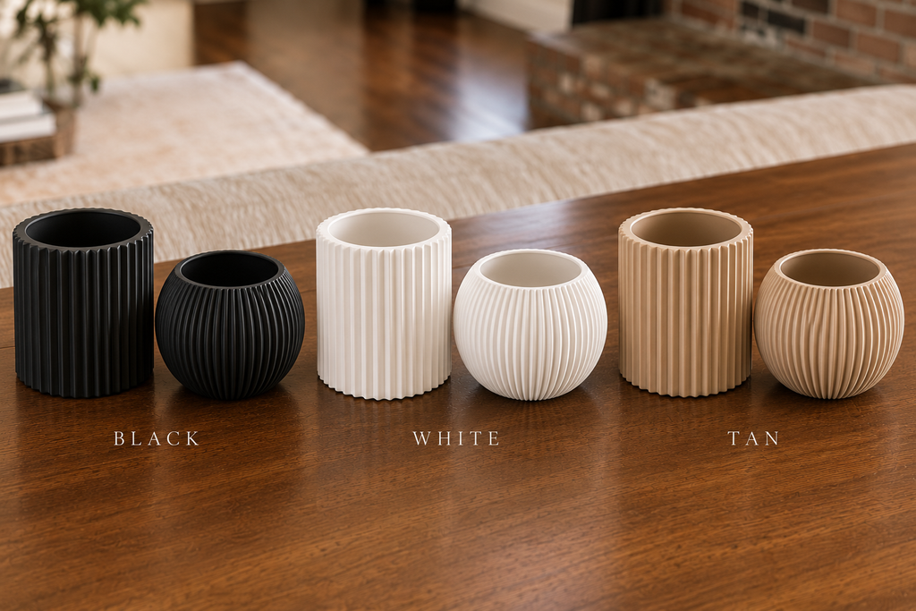 Ribbed Planter Set