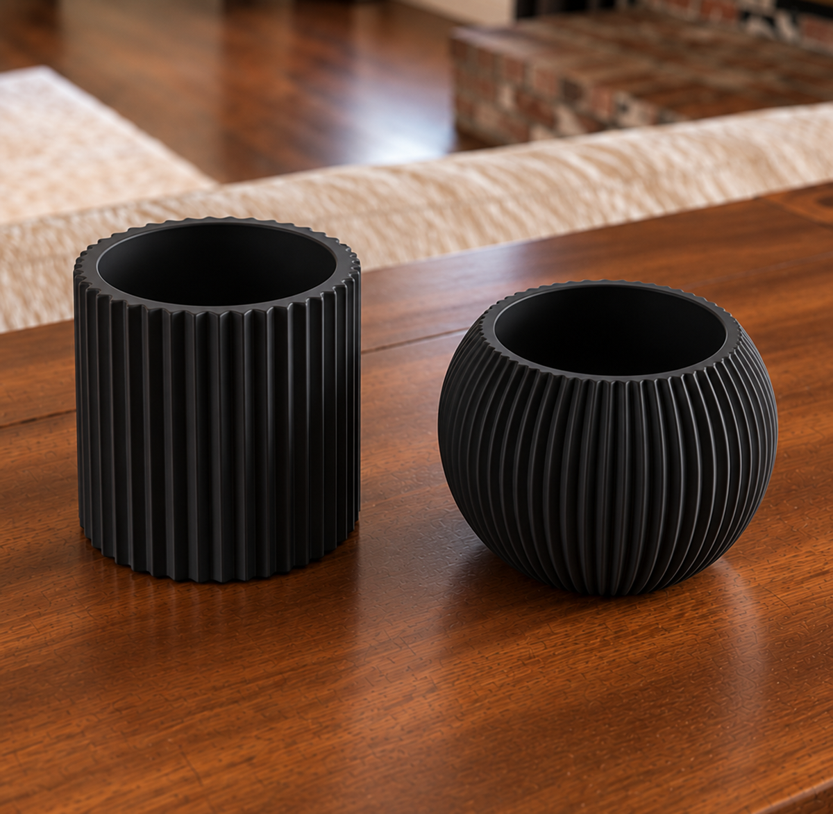 Ribbed Planter Set