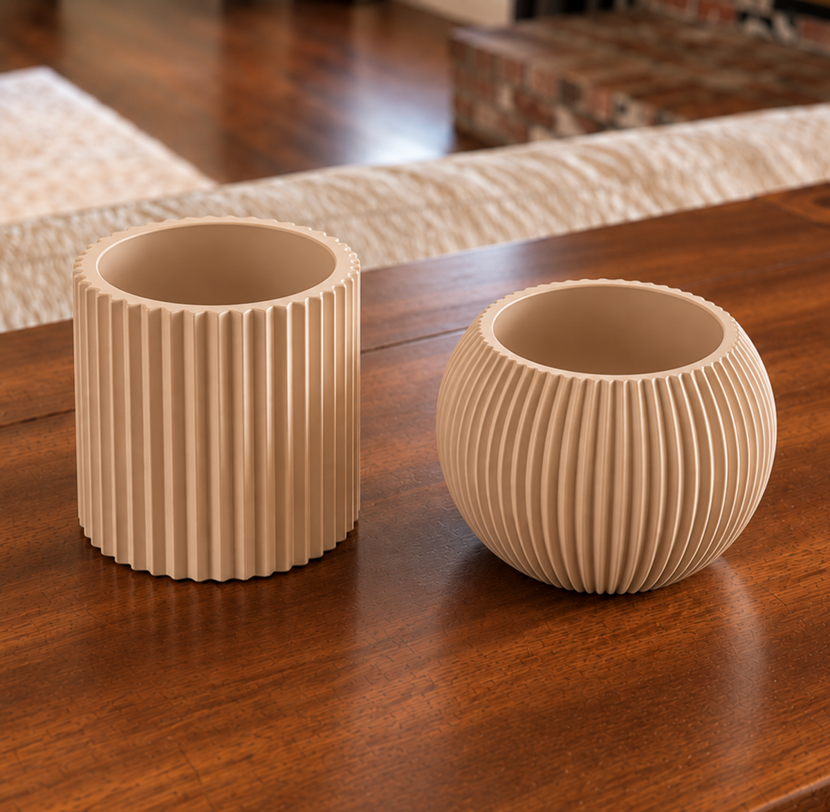 Ribbed Planter Set