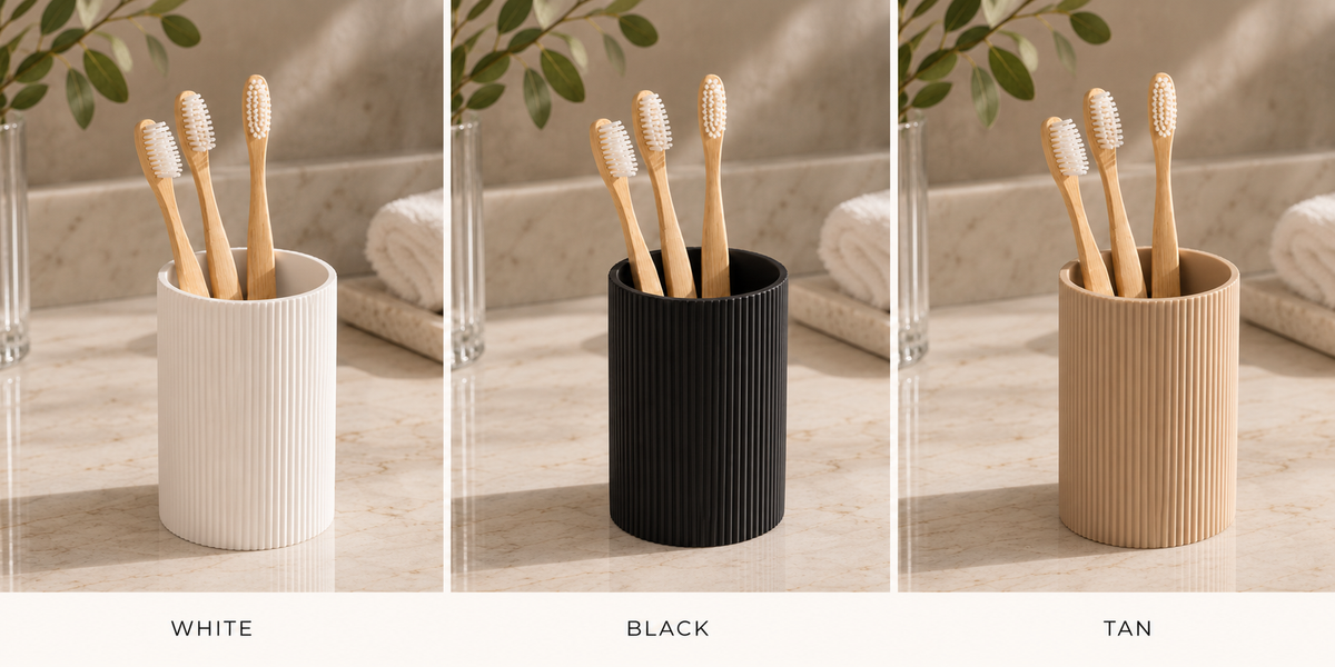 Ribbed Toothbrush Holder