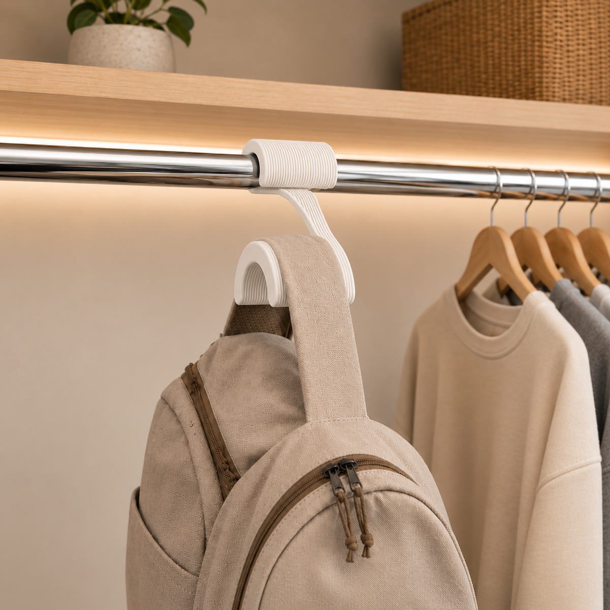 Ribbed Backpack & Bag Closet Hanger