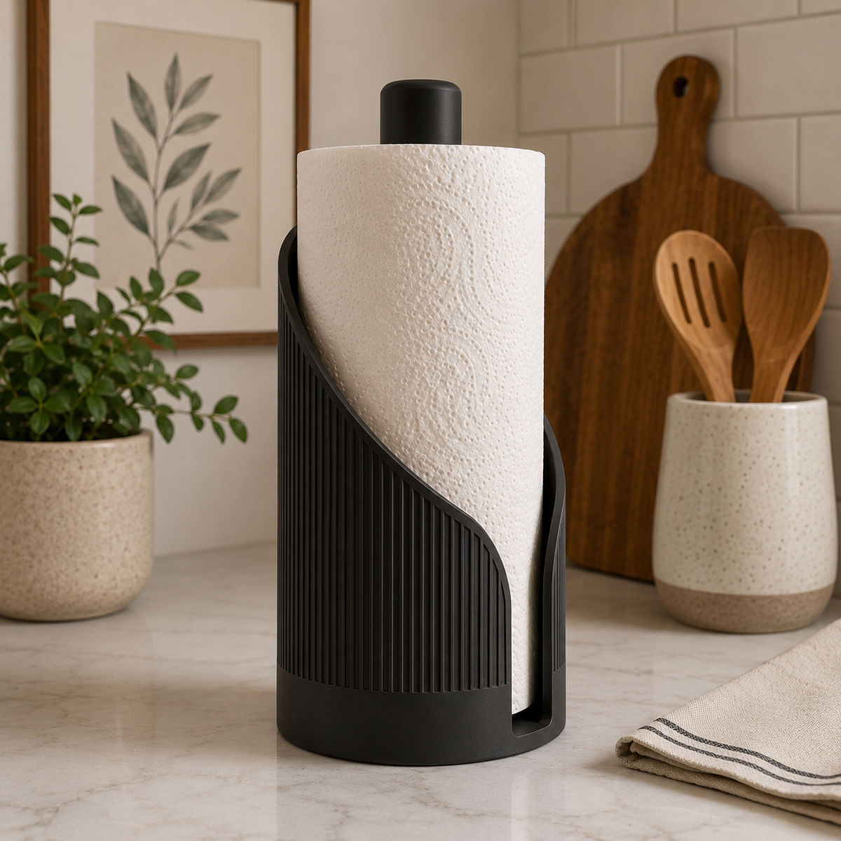 Ribbed Paper Towel Holder