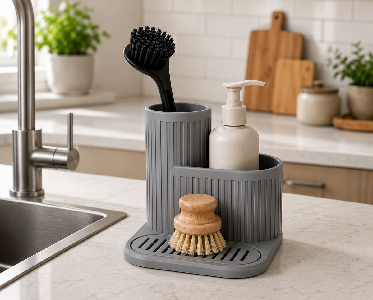 Kitchen Sink Organizer with Drain Tray