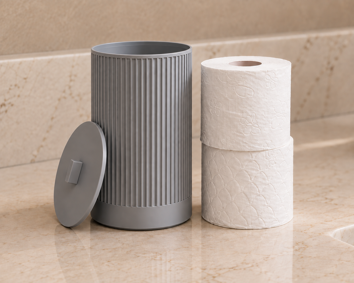 Ribbed Toilet Paper Holder