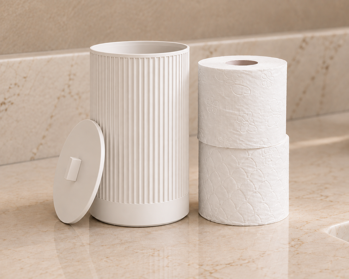 Ribbed Toilet Paper Holder